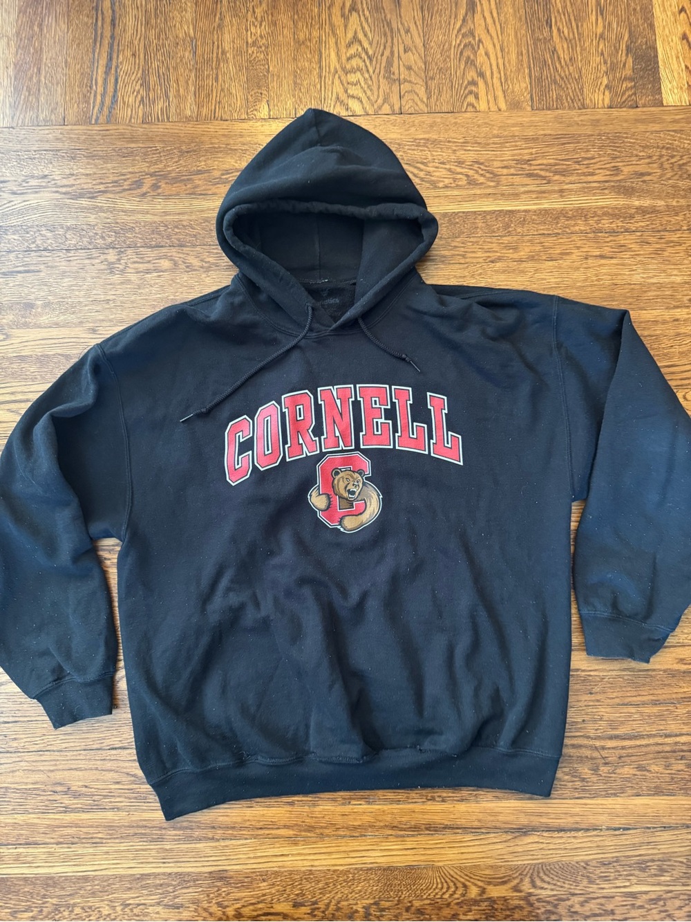 Fanatics Cornell Black Hoodie with Red and Gold Logo
